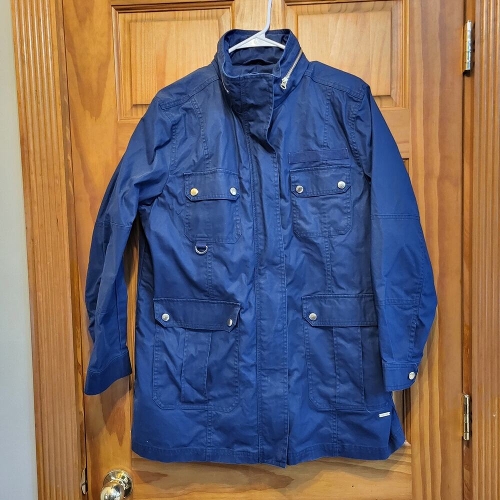 Womens Lands' End Cotton insulated jacket with button out liner size L Petite